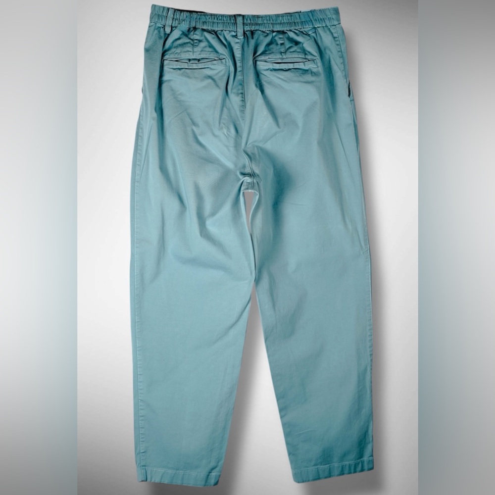 GAP High Rise Pleated Tapered Pants Mineral Blue Cotton Blend – Women’s Size 14 - Picture 5 of 16